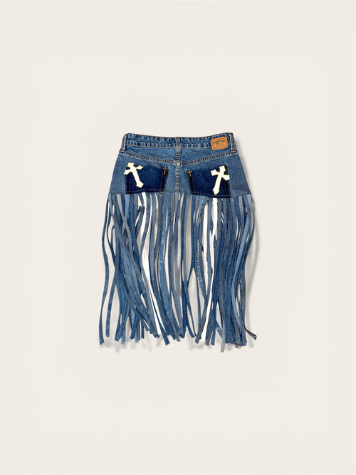 “Salvaged Saint Skirt”